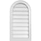 Ekena Millwork Round Top Surface Mount PVC Gable Vent w/ 2"W x 1-1/2"P Brickmould Frame, 16"W x 30"H GVPRT16X3002SN - alternate 1